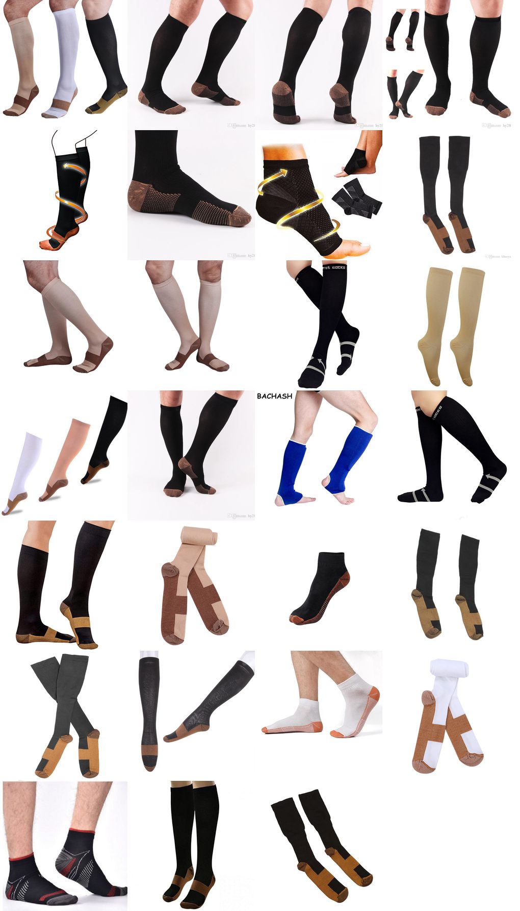 miracle copper anti fatigue compression socks